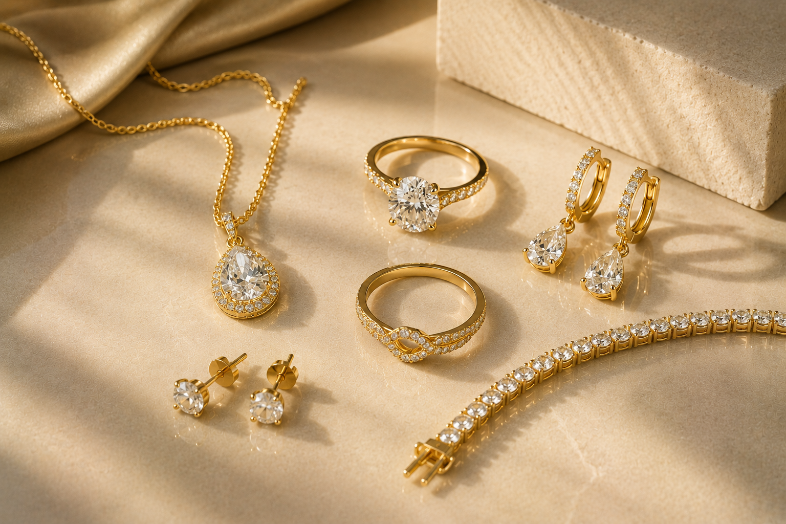 Final luxury jewelry CGI render by AKZU Studio