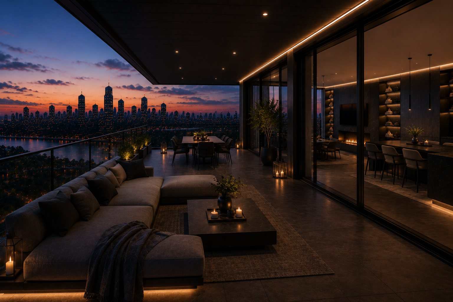 Modern Penthouse Interior visual 10