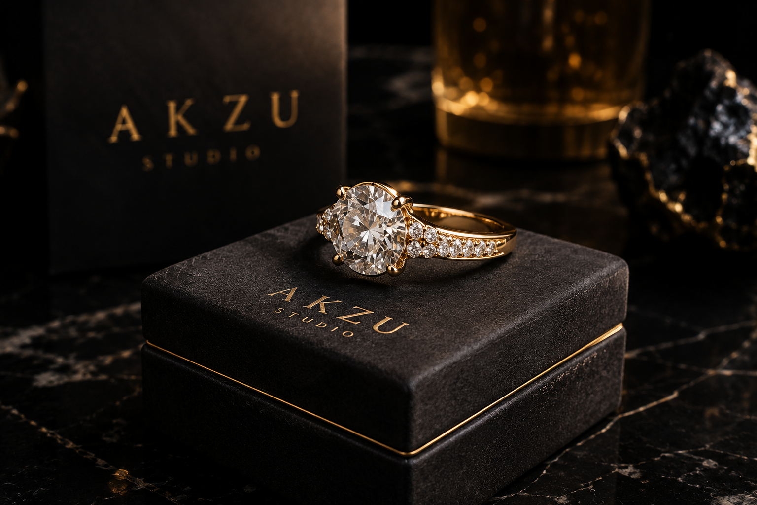 Luxury jewelry CGI render by AKZU Studio