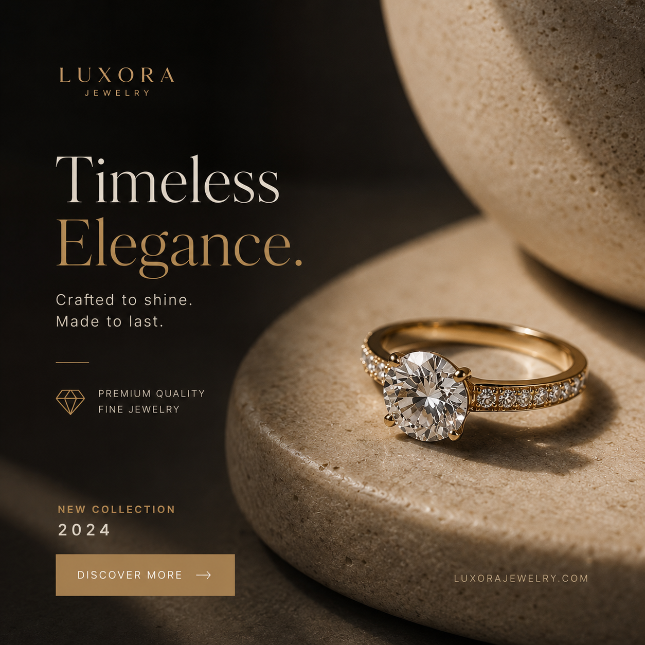 Luxury jewelry social media campaign post