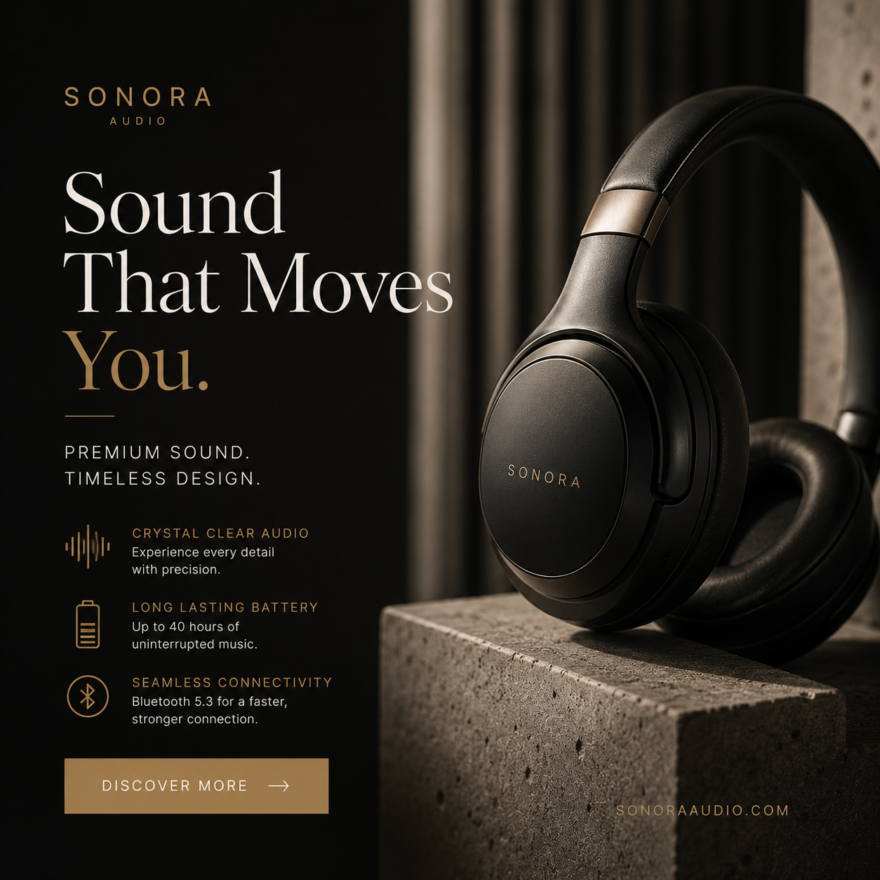 Premium audio social media campaign post